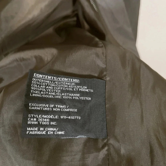 ELLABEE GREEN ARMY LONG JACKET - Picture 10 of 14